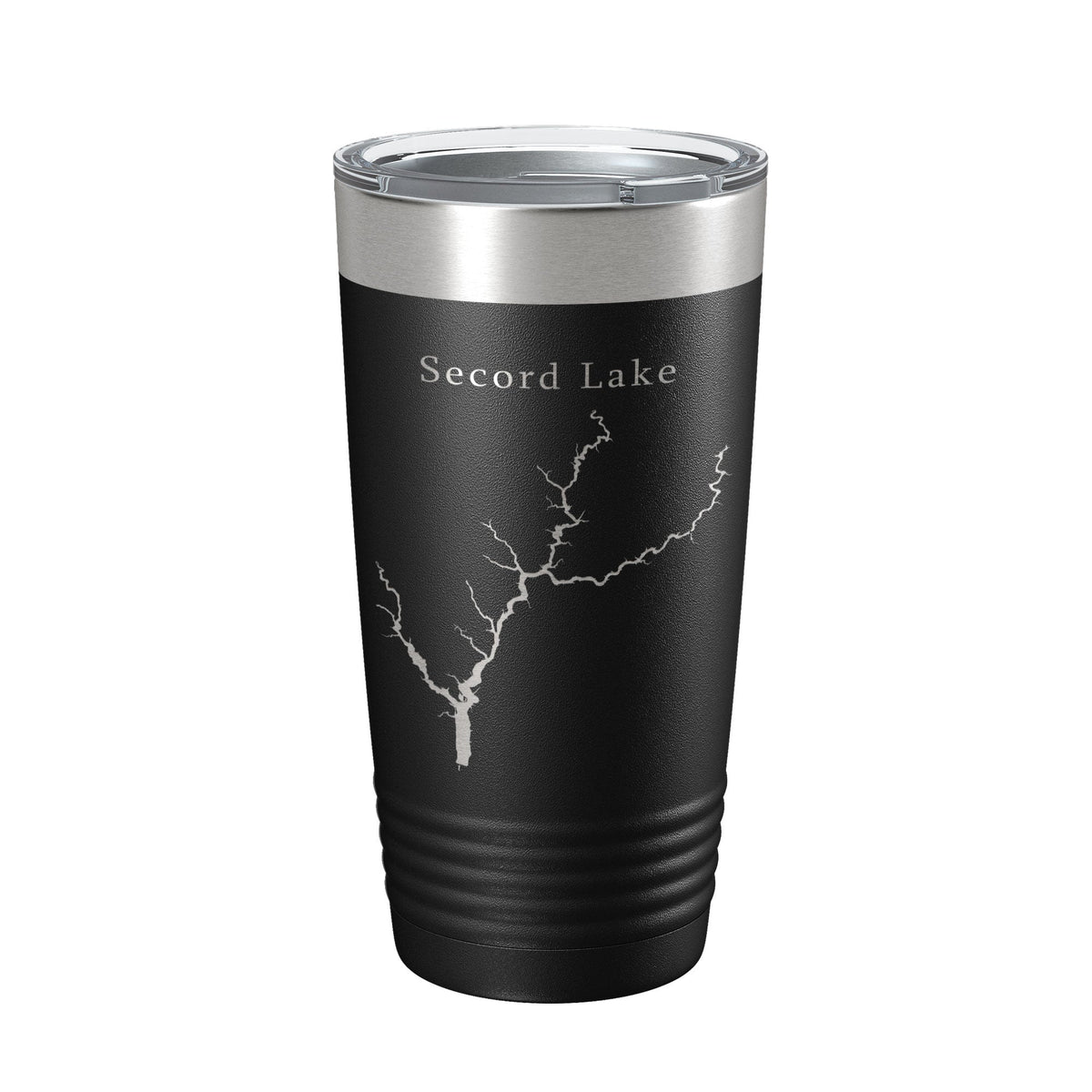Secord Lake Tittabawassee Map Tumbler Travel Mug Insulated Laser Engraved Coffee Cup Michigan 20 oz