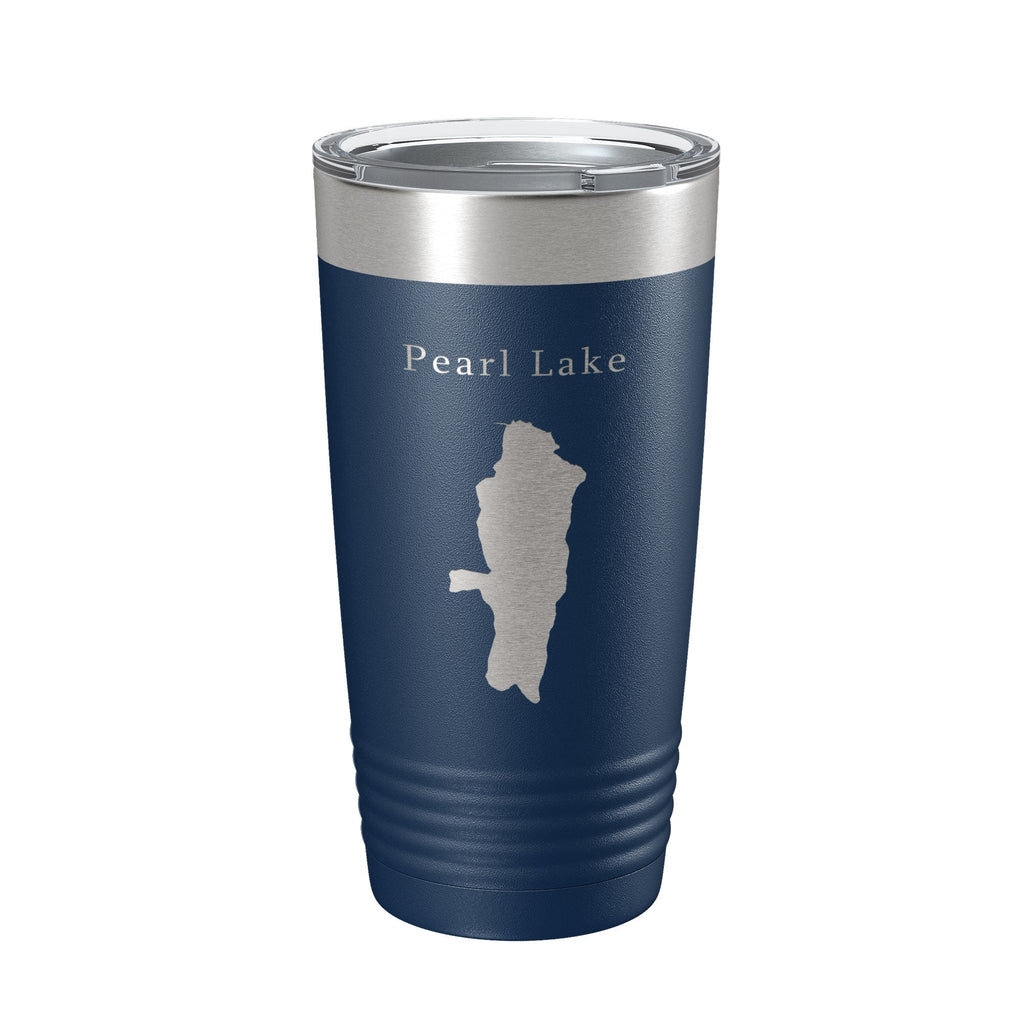 Pearl Lake Map Tumbler Travel Mug Insulated Laser Engraved Coffee Cup Colorado 20 oz