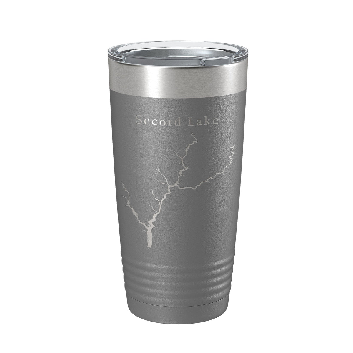 Secord Lake Tittabawassee Map Tumbler Travel Mug Insulated Laser Engraved Coffee Cup Michigan 20 oz