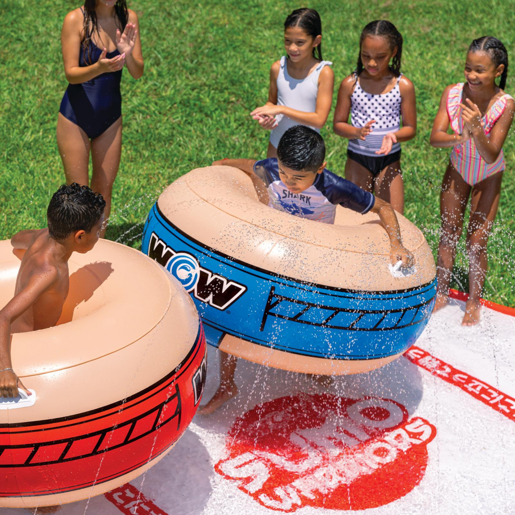 WOW Watersports 10ft Sumo Wrestling Spray Pad with 2 Sumo Belly-Bumpers-2