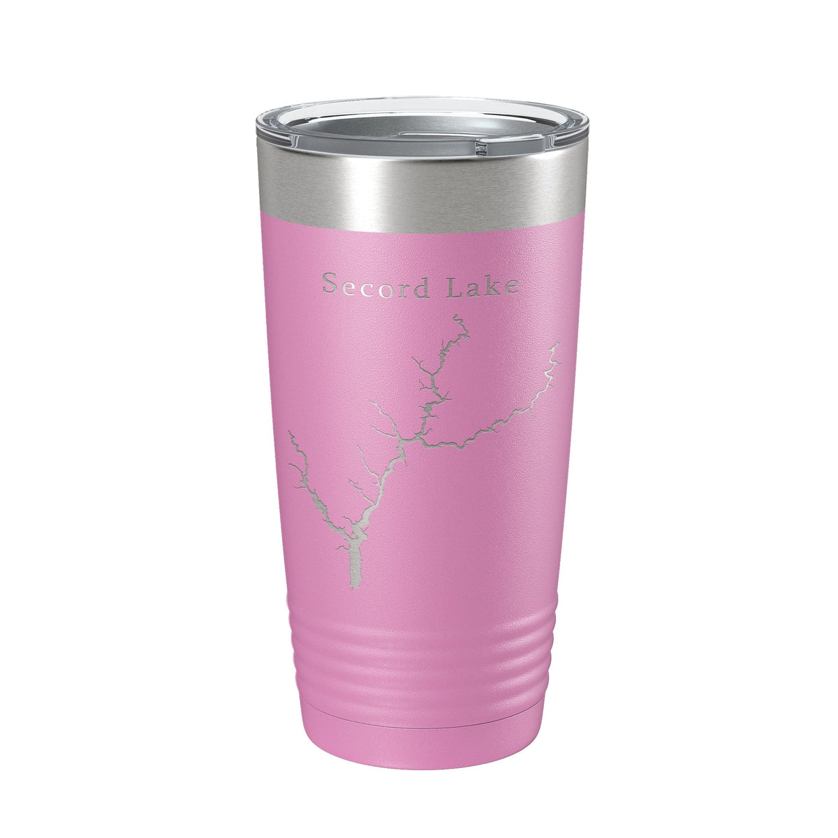 Secord Lake Tittabawassee Map Tumbler Travel Mug Insulated Laser Engraved Coffee Cup Michigan 20 oz