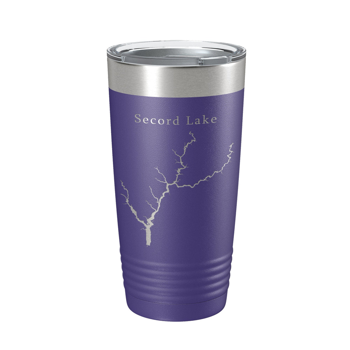 Secord Lake Tittabawassee Map Tumbler Travel Mug Insulated Laser Engraved Coffee Cup Michigan 20 oz