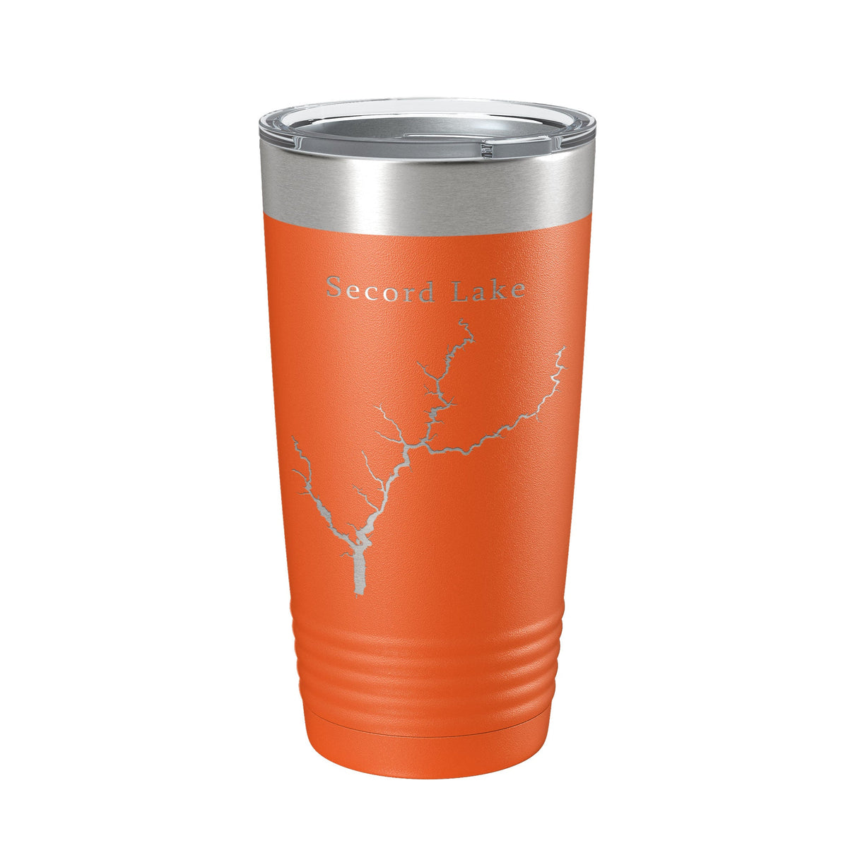 Secord Lake Tittabawassee Map Tumbler Travel Mug Insulated Laser Engraved Coffee Cup Michigan 20 oz