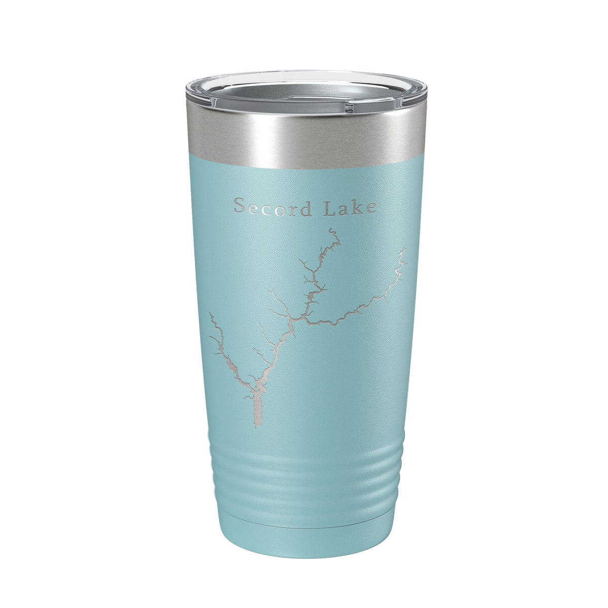Secord Lake Tittabawassee Map Tumbler Travel Mug Insulated Laser Engraved Coffee Cup Michigan 20 oz