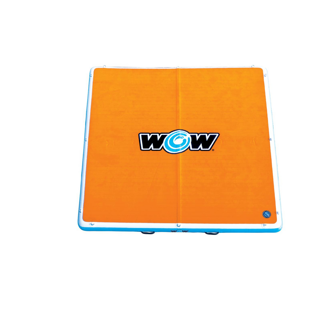 WOW Watersports 8'x8'x6" Drop Stitch Vacation Station Dock with Deckpad-4
