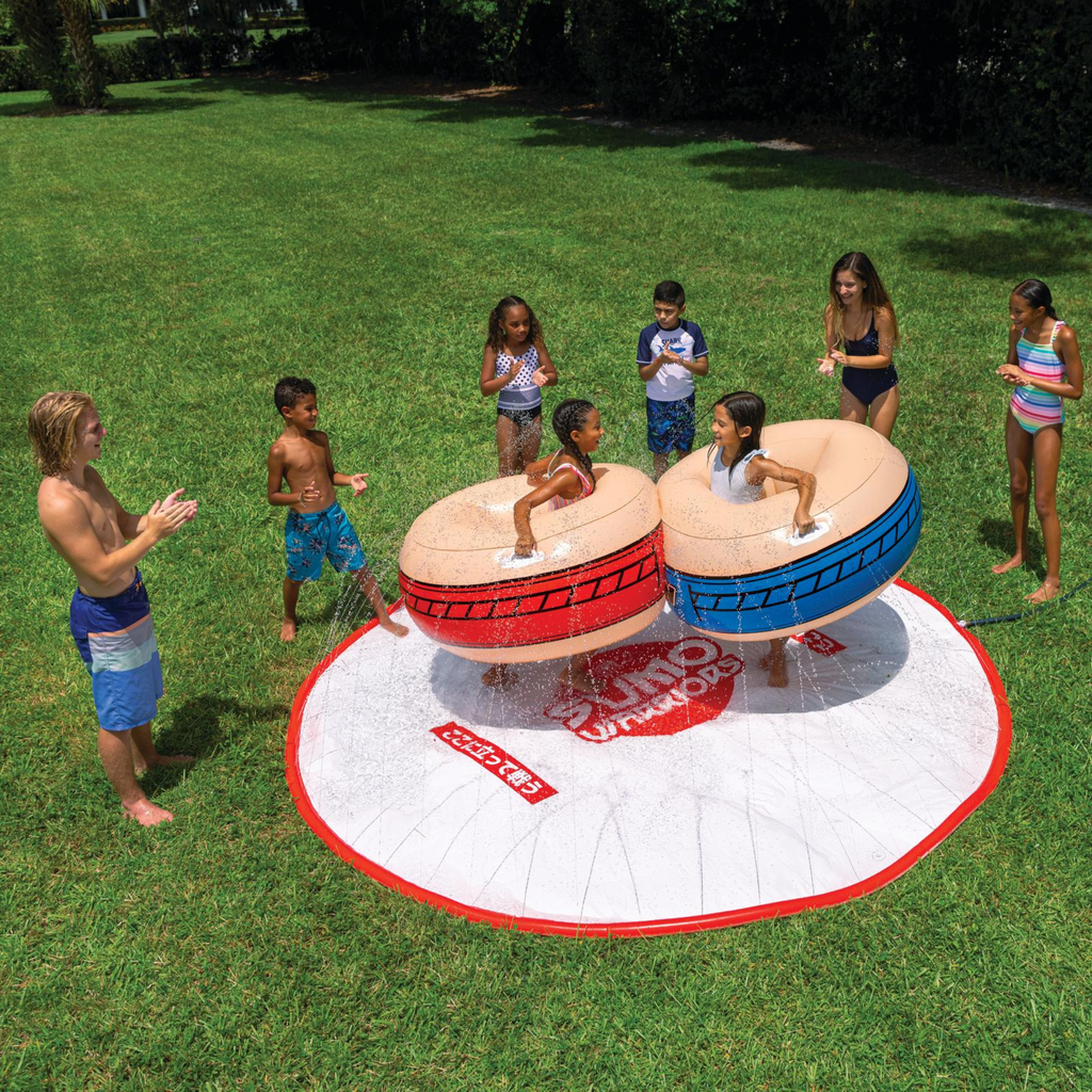 WOW Watersports 10ft Sumo Wrestling Spray Pad with 2 Sumo Belly-Bumpers-0