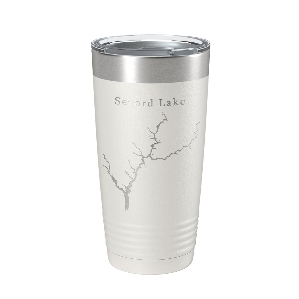 Secord Lake Tittabawassee Map Tumbler Travel Mug Insulated Laser Engraved Coffee Cup Michigan 20 oz
