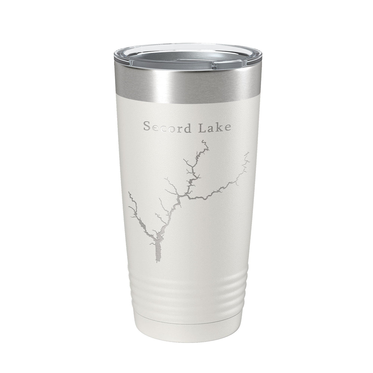 Secord Lake Tittabawassee Map Tumbler Travel Mug Insulated Laser Engraved Coffee Cup Michigan 20 oz