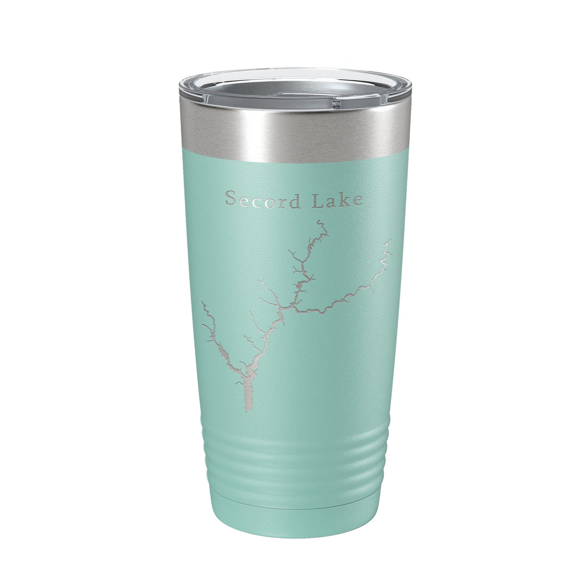 Secord Lake Tittabawassee Map Tumbler Travel Mug Insulated Laser Engraved Coffee Cup Michigan 20 oz