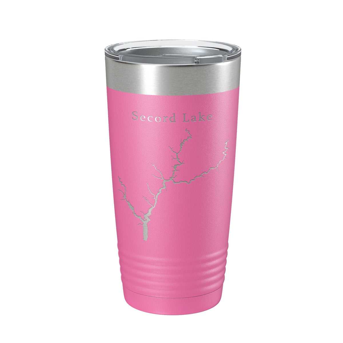 Secord Lake Tittabawassee Map Tumbler Travel Mug Insulated Laser Engraved Coffee Cup Michigan 20 oz